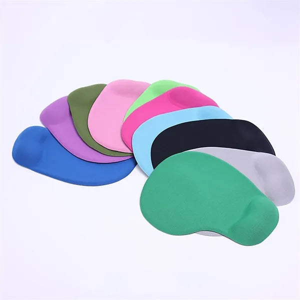 Rubber Mouse Pad With Wrist Support & Anti-Slip Base