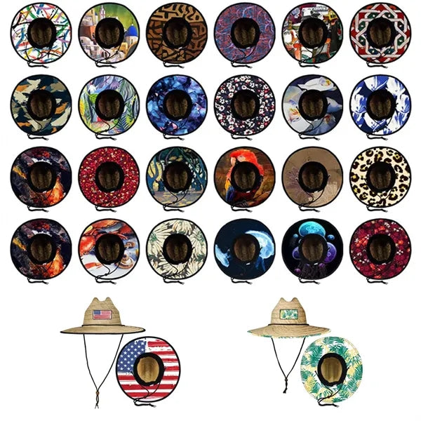 Straw Hat Full Color Underbrim & Patch