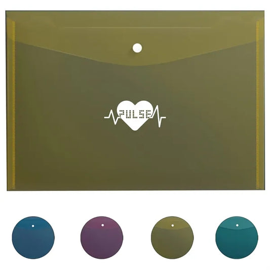A4 Plastic Document Folder With Snap Button