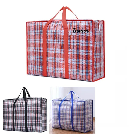 Jumbo STORAGE LAUNDRY SHOPPING Bags with Zippers and Handles