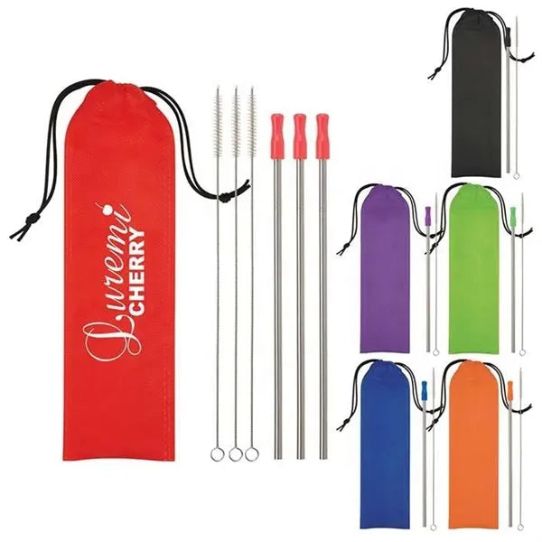 Stainless Steel Silicone Telescopic Foldable Straw