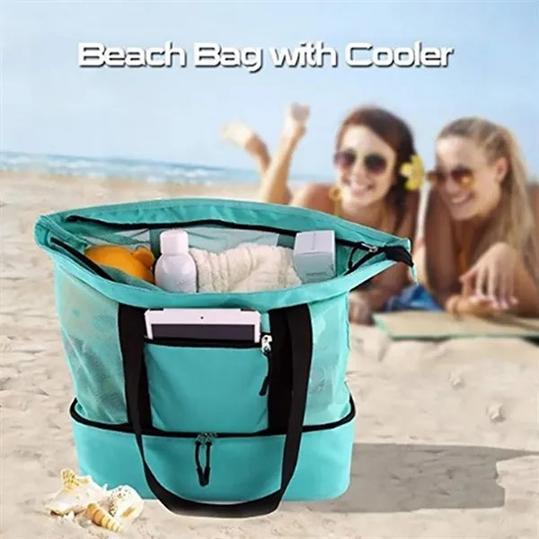 Double-layer Swim Storage Insulation Cooler Beach Tote Bag