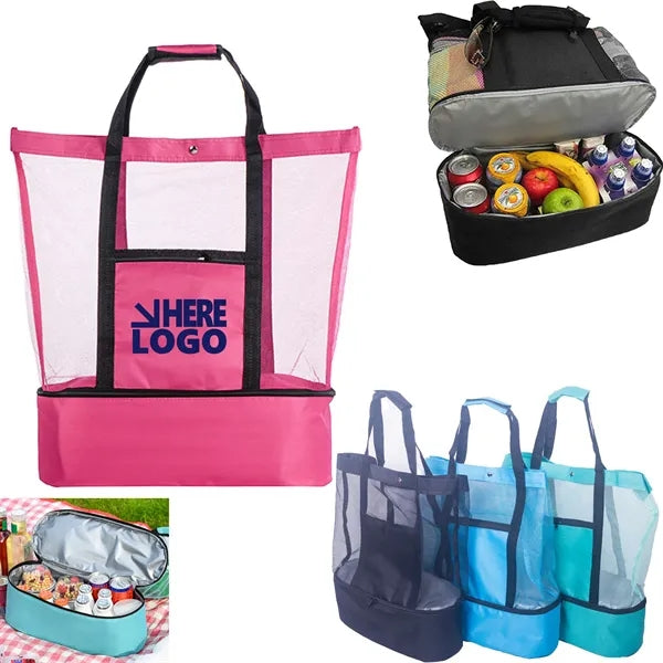 Double-layer Swim Storage Insulation Cooler Beach Tote Bag