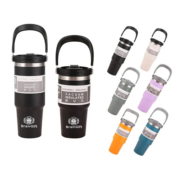 32 Oz. Stainless Steel Vacuum Insulated Mug with Straw