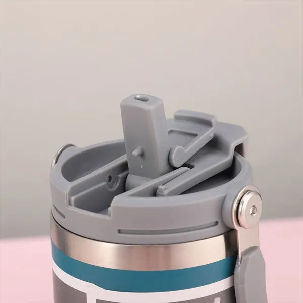 32 Oz. Stainless Steel Vacuum Insulated Mug with Straw