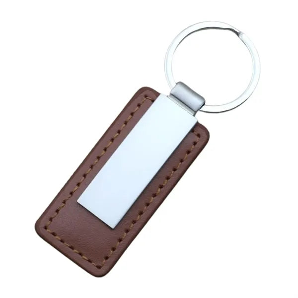 Metal Leather Keychain