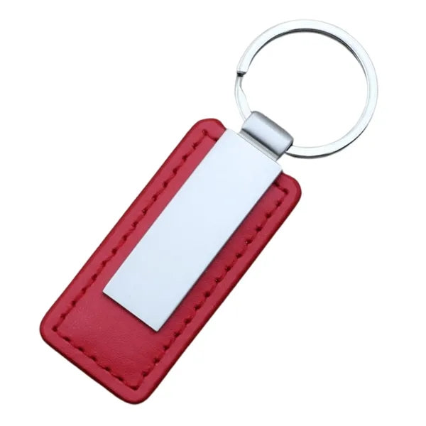 Metal Leather Keychain