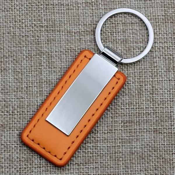 Metal Leather Keychain