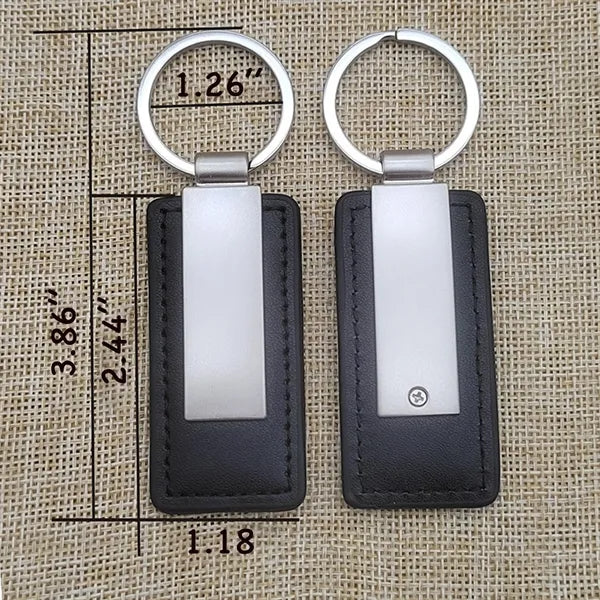 Metal Leather Keychain