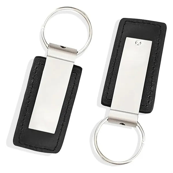 Metal Leather Keychain