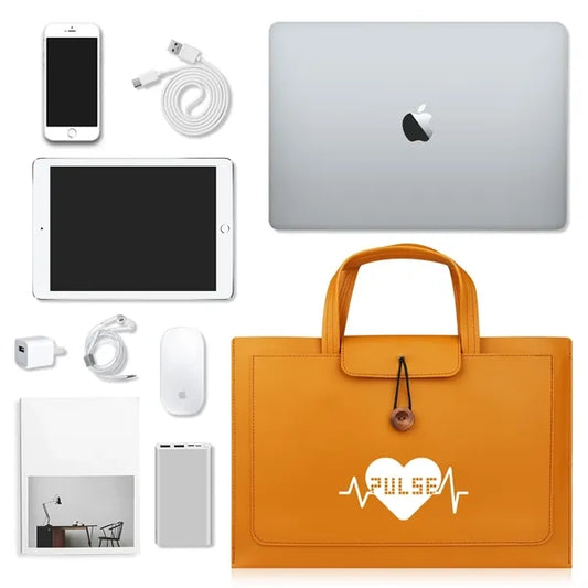 15.6/16 Inch PU Leather Laptop Briefcase