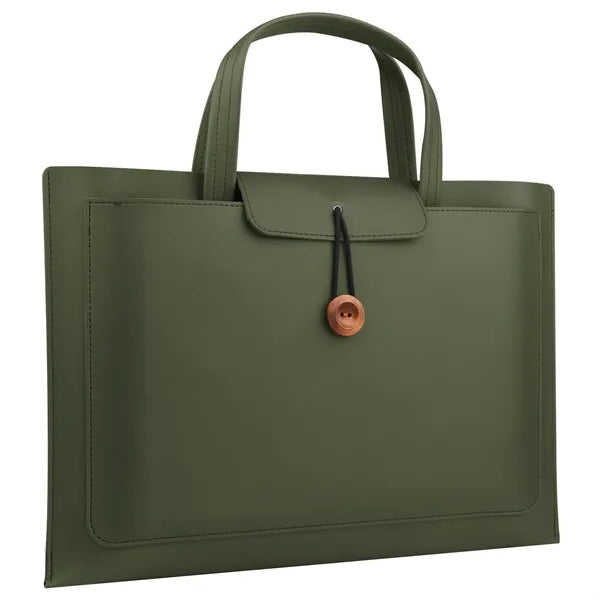 15.6/16 Inch PU Leather Laptop Briefcase
