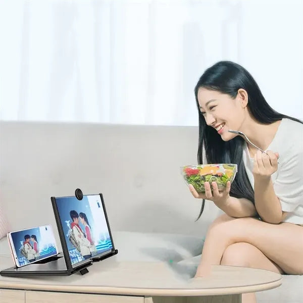 Mobile phone desktop stand screen amplifier