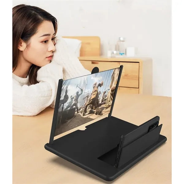 Mobile phone desktop stand screen amplifier