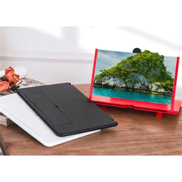 Mobile phone desktop stand screen amplifier