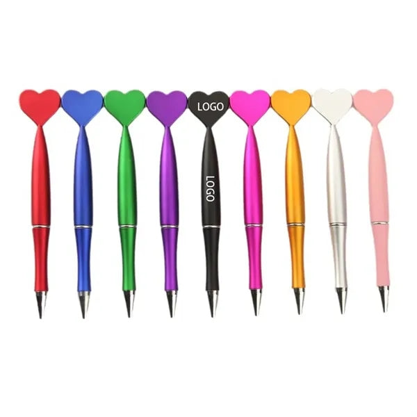 Valentine's Day Plastic Heart Matte Gel Ink Ballpoint Pen