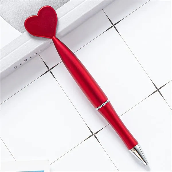 Valentine's Day Plastic Heart Matte Gel Ink Ballpoint Pen