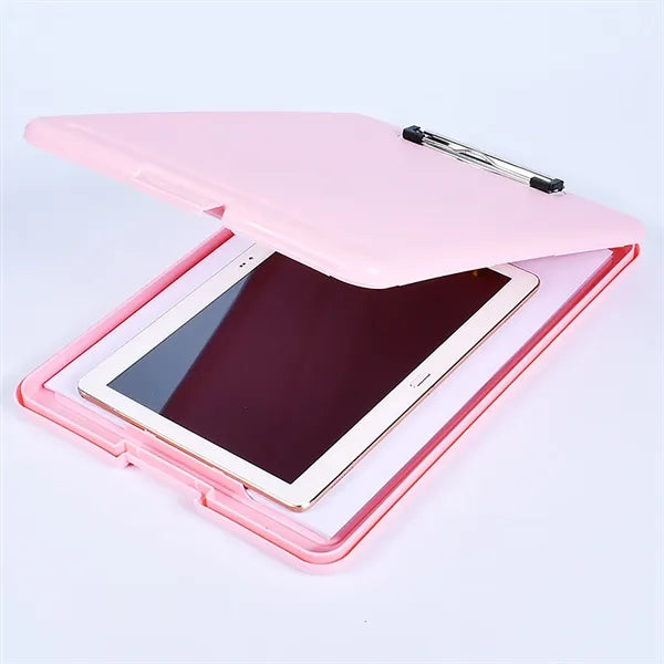 Foldable Clipboard with Storage Compartment and Plastic