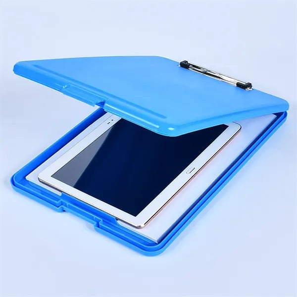 Foldable Clipboard with Storage Compartment and Plastic