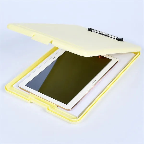 Foldable Clipboard with Storage Compartment and Plastic