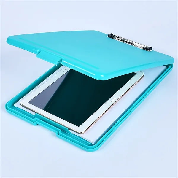 Foldable Clipboard with Storage Compartment and Plastic