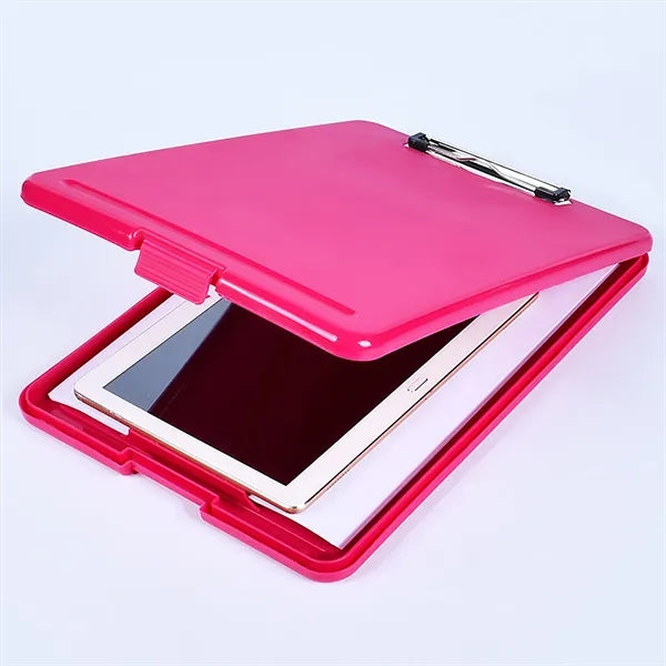 Foldable Clipboard with Storage Compartment and Plastic