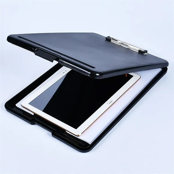Foldable Clipboard with Storage Compartment and Plastic