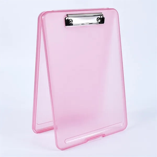 Foldable Clipboard with Storage Compartment and Plastic