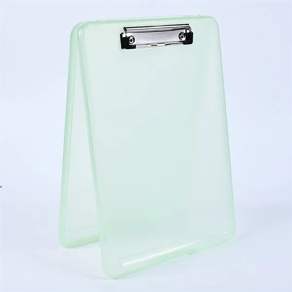 Foldable Clipboard with Storage Compartment and Plastic