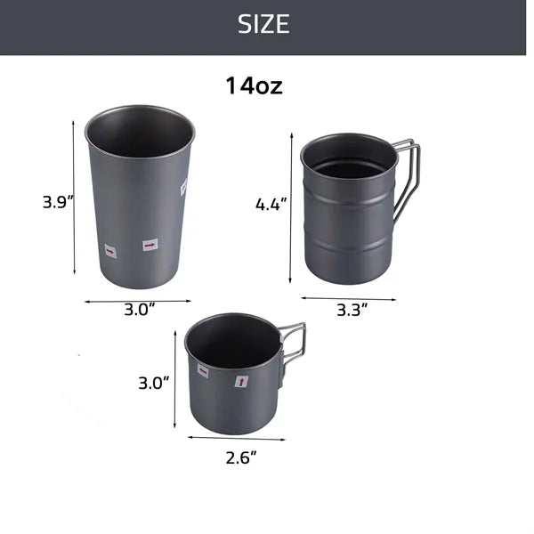 12oz Pure Titanium Mugs