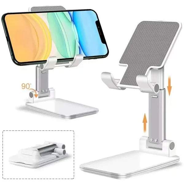Retractable folding mobile phone desktop stand