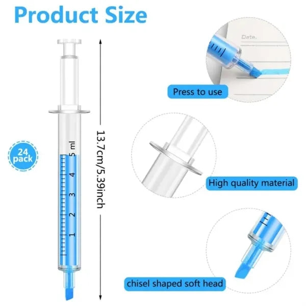 Syringe Shape Highlighter Pens