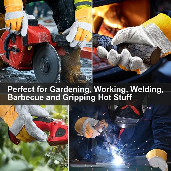 Hort Full-Palm Cowhide Cotton Welding Gloves