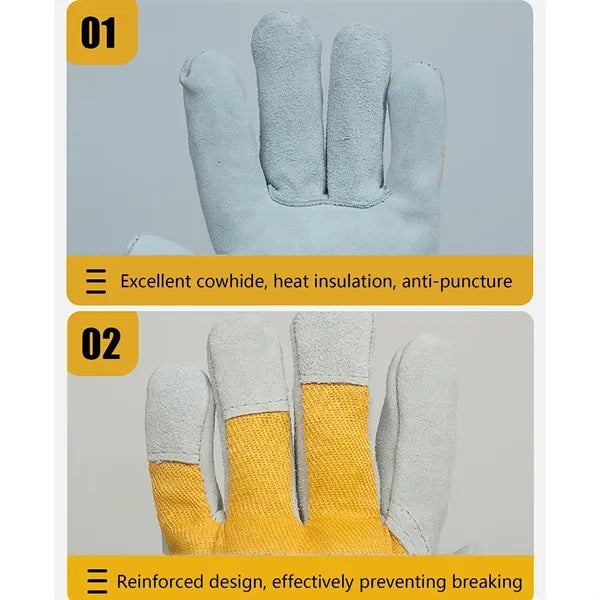 Hort Full-Palm Cowhide Cotton Welding Gloves