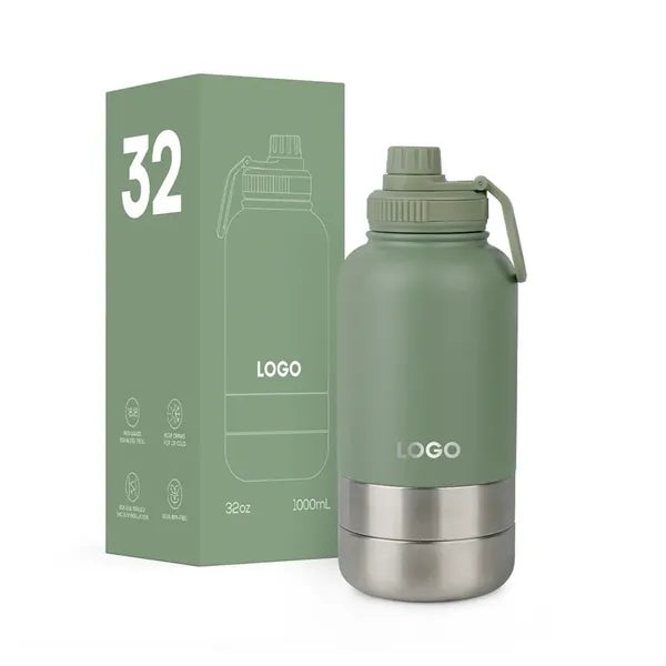 Portable Pet Feeder Travel Water Bottle with Storage case