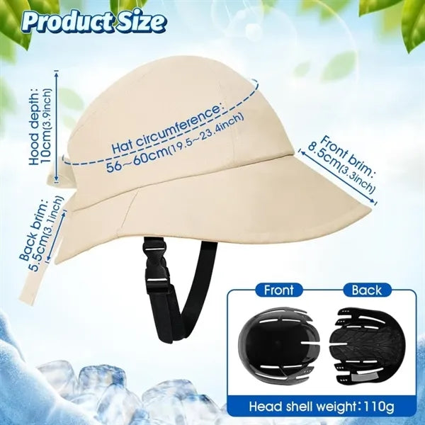 Cycling helmet-style sun protection hat