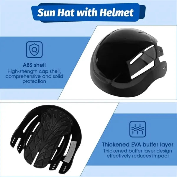 Cycling helmet-style sun protection hat