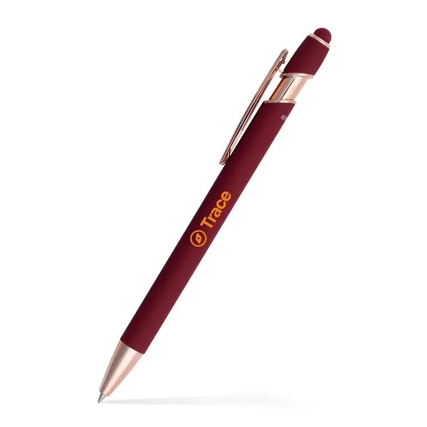 Lexi Stylus Satin Soft Touch Gel Click Pen - Rose Gold (Recy