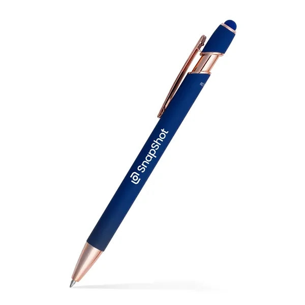 Lexi Stylus Satin Soft Touch Gel Click Pen - Rose Gold (Recy