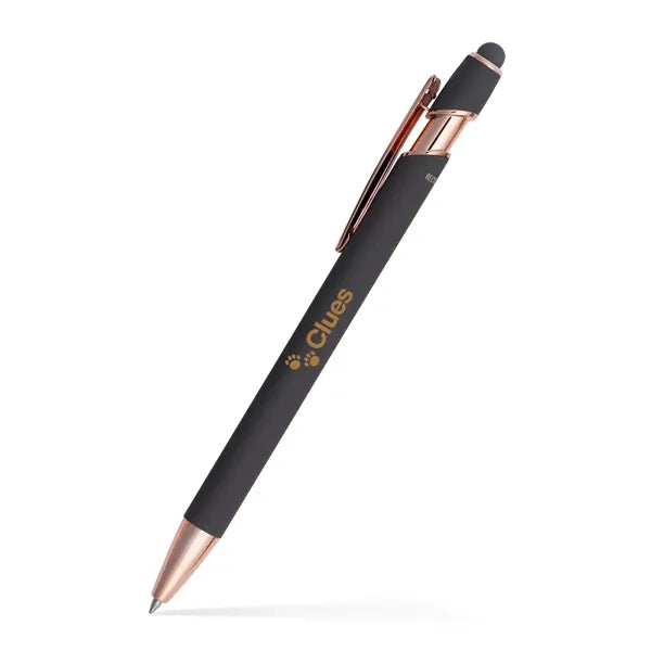 Lexi Stylus Satin Soft Touch Gel Click Pen - Rose Gold (Recy
