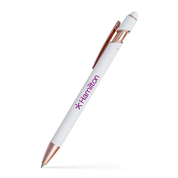 Lexi Stylus Satin Soft Touch Gel Click Pen - Rose Gold (Recy