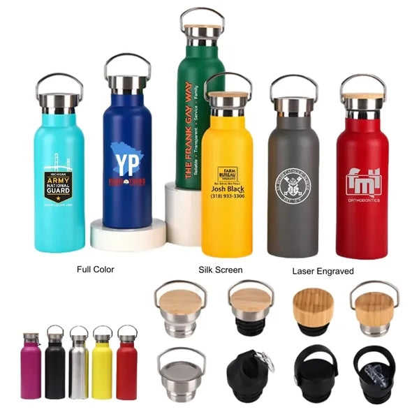 12/17/20/25 oz Insulated Sports Bottle with Stainless Lid