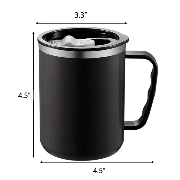 17oz Double Wall Insulated Coffee Mug with Handle and Lid