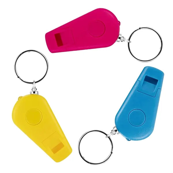 LED Lighted Whistle Keychain