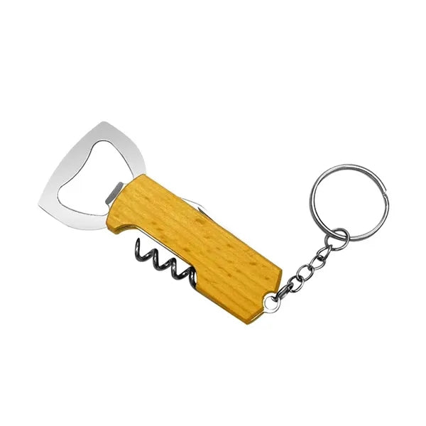 Multifunctional Wood Bottle Opener