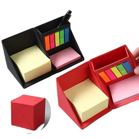 Multi-Function Sticky Note Set With Pen Holder