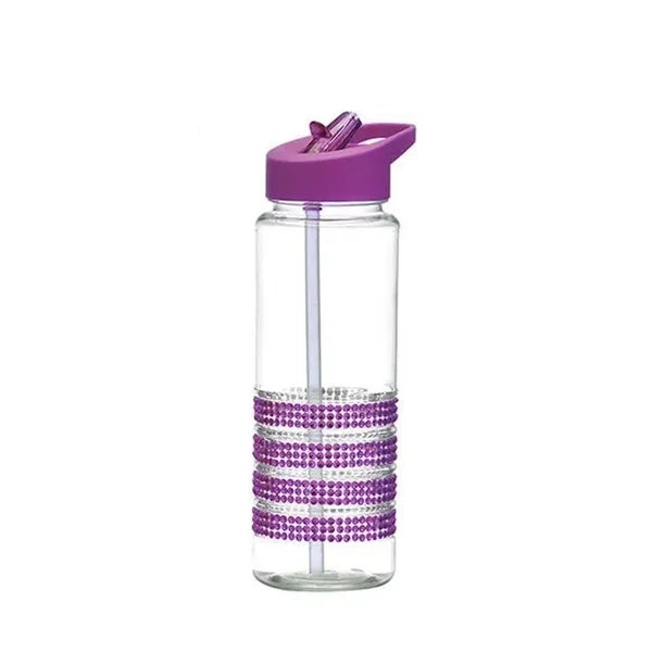 Diamond-Studded Fashion Large-Capacity Straw Sport Bottle