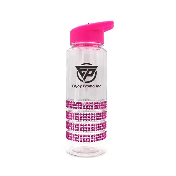 Diamond-Studded Fashion Large-Capacity Straw Sport Bottle