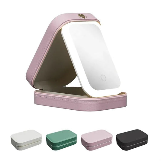 Travel Portable Led Makeup Bag With Adjustable Light