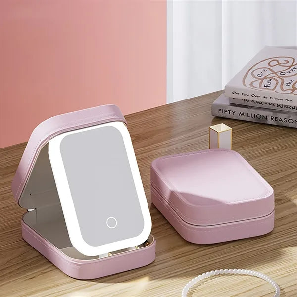 Travel Portable Led Makeup Bag With Adjustable Light